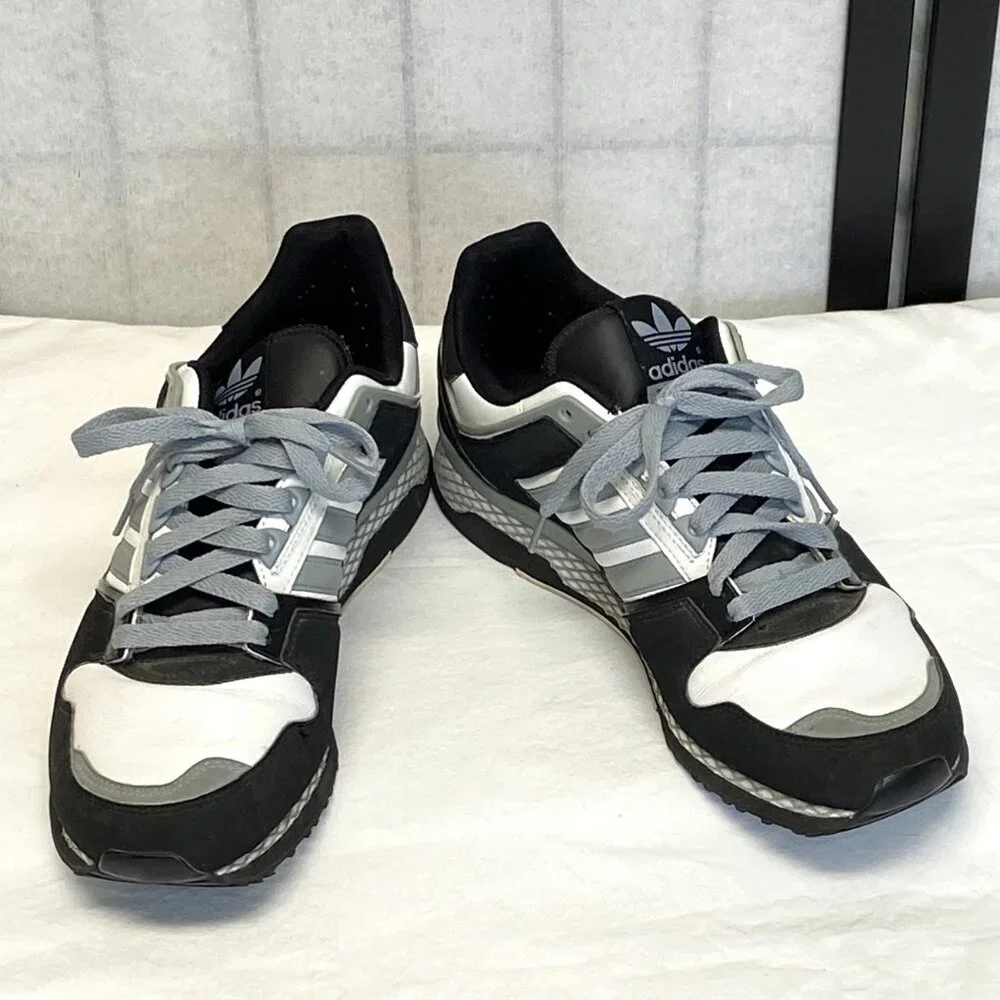 Adidas ZXZ ADV 2008 Retro Black Grey White 10.5 Lace Up Low Top Running Shoes